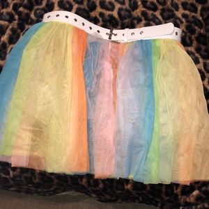 Tulle belted skirt
